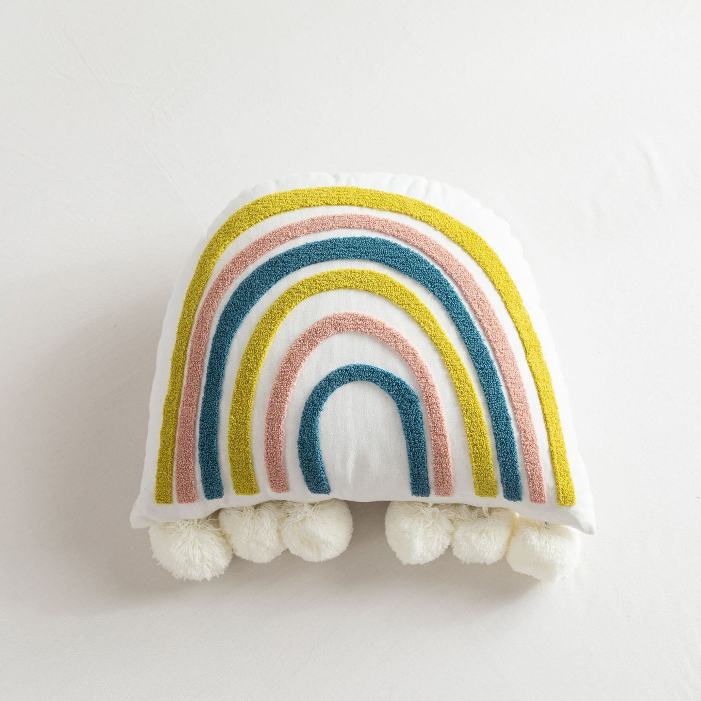 Embroidered Rainbow Cute Pillow for Children's Room